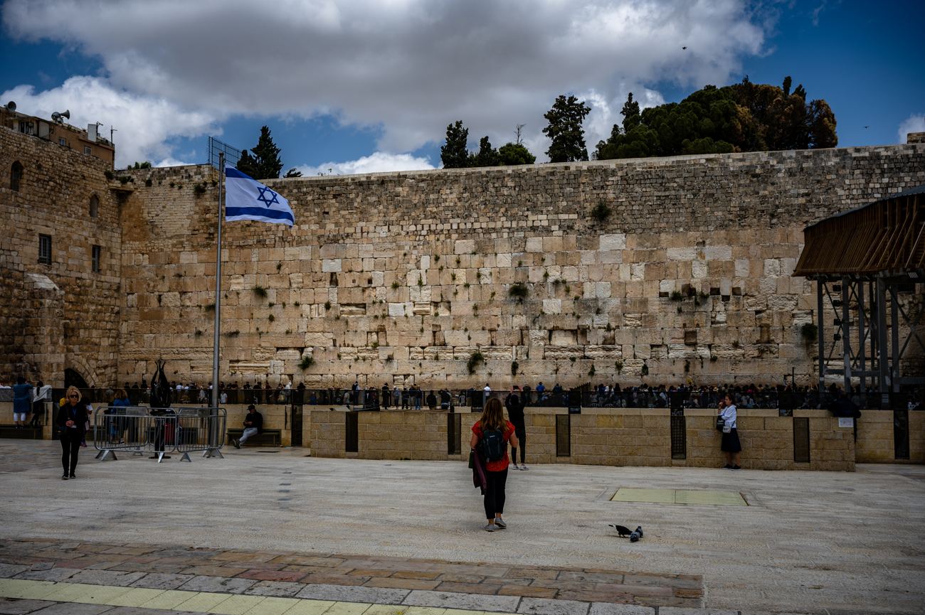 Worshippers gathered at the Western Wall in Jerusalem's Old City